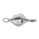 Metal charm / connector Lips Antique silver